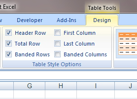 Excel Table added data